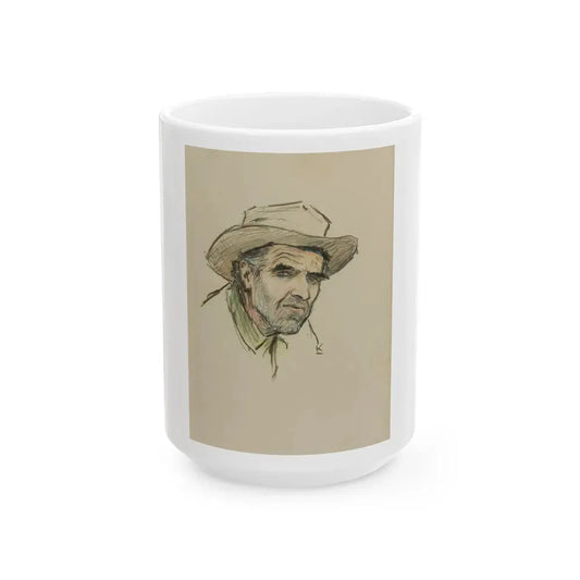 Gene Underwood of Cooke City, Montana, 1924 - White Coffee Mug 15oz - Go Mug Yourself