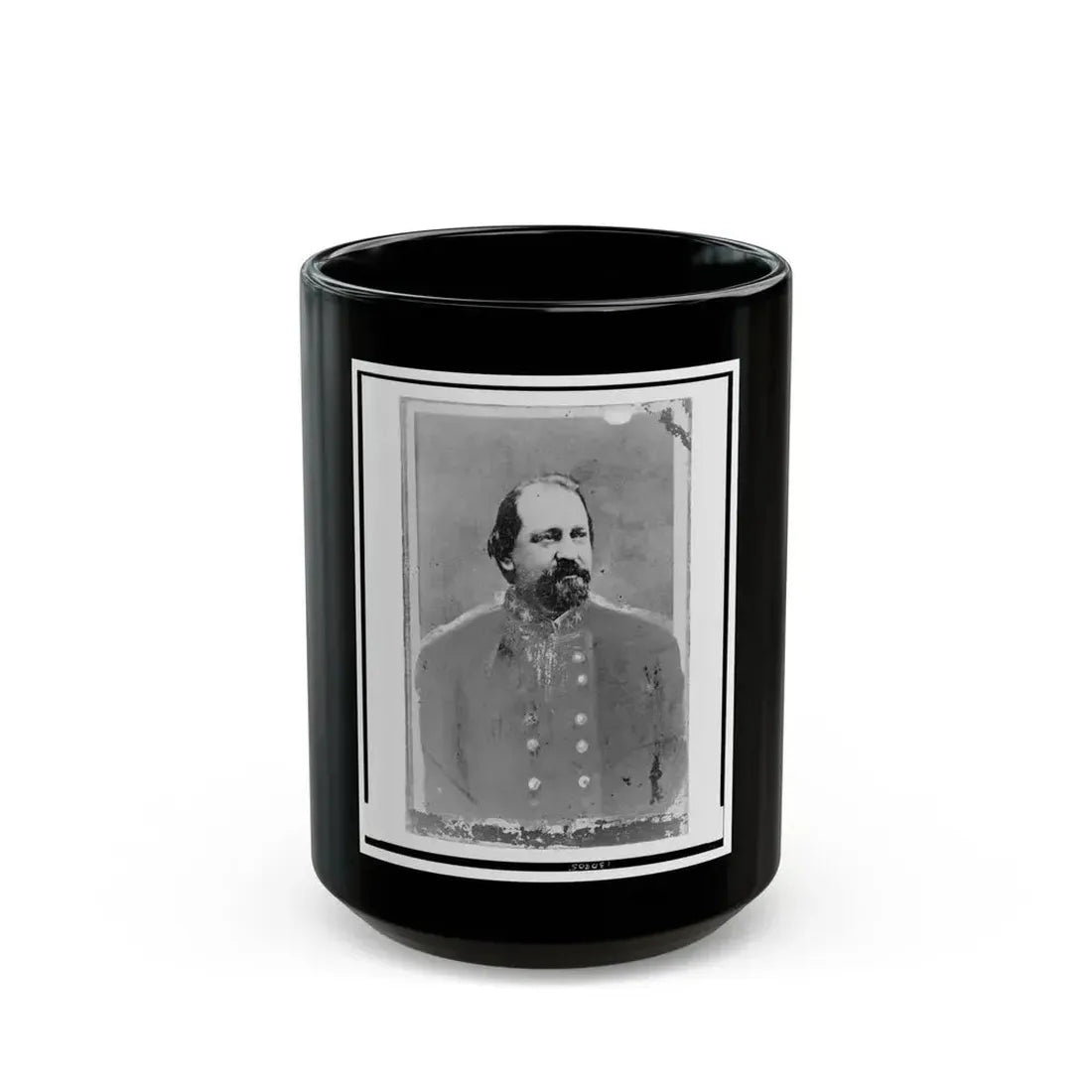General A.J. Vaughn, Of Texas, C.S.A., In Uniform, Half-Length Portrait, Facing Right (U.S. Civil War) Black Coffee Mug 15oz - Go Mug Yourself