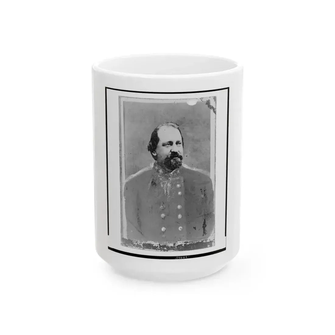 General A.J. Vaughn, Of Texas, C.S.A., In Uniform, Half-Length Portrait, Facing Right (U.S. Civil War) White Coffee Mug 15oz - Go Mug Yourself