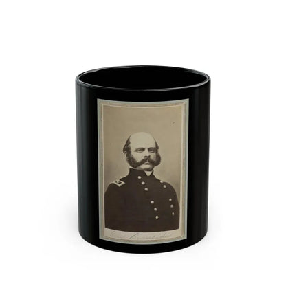 General Ambrose E. Burnside, Head-And-Shoulders Portrait, Facing Slightly Right, Wearing Military Uniform (U.S. Civil War) Black Coffee Mug 11oz - Go Mug Yourself