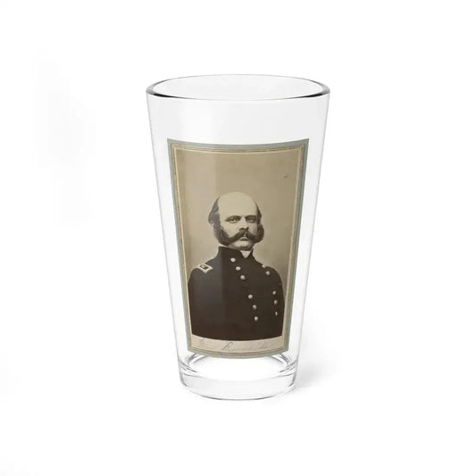 General Ambrose E. Burnside, Head-And-Shoulders Portrait, Facing Slightly Right, Wearing Military Uniform (U.S. Civil War) Pint Glass 16oz 16oz - Go Mug Yourself
