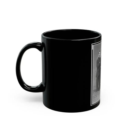General Charles Griffin, Full-Length Portrait, Seated, With Three Aides Standing Behind Him (U.S. Civil War) Black Coffee Mug - Go Mug Yourself