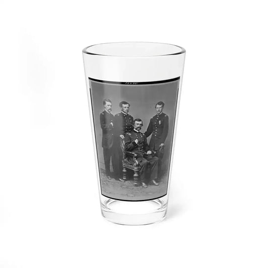 General Charles Griffin, Full-Length Portrait, Seated, With Three Aides Standing Behind Him (U.S. Civil War) Pint Glass 16oz 16oz - Go Mug Yourself