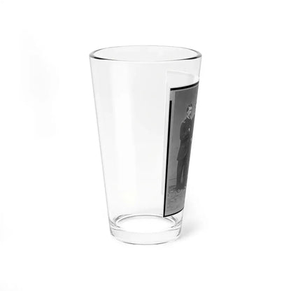 General Charles Griffin, Full-Length Portrait, Seated, With Three Aides Standing Behind Him (U.S. Civil War) Pint Glass 16oz - Go Mug Yourself