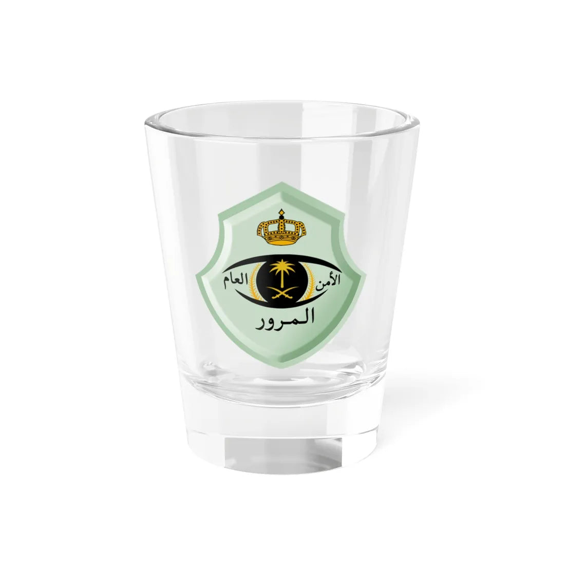 General Department of Traffic of Saudi Arabia (Saudi Arabia) (Coat of Arms) Shot Glass 1.5oz 1.5oz - Go Mug Yourself