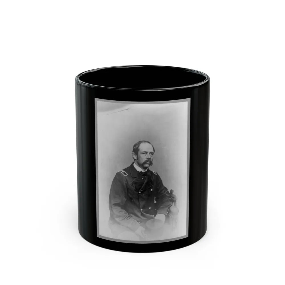 General George Henry Sharpe, Three-Quarter Length Portrait, Seated, Facing Right (U.S. Civil War) Black Coffee Mug-11oz-Go Mug Yourself