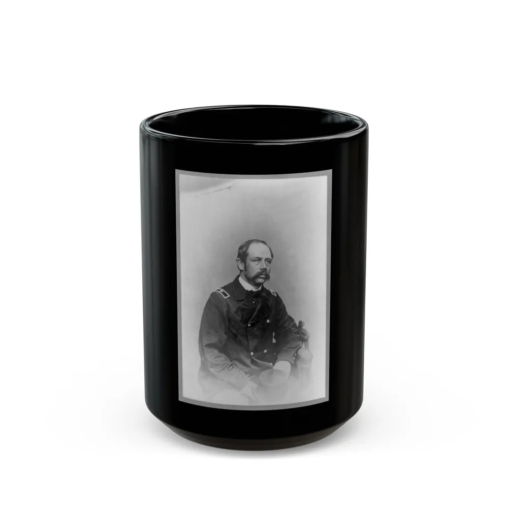 General George Henry Sharpe, Three-Quarter Length Portrait, Seated, Facing Right (U.S. Civil War) Black Coffee Mug-15oz-Go Mug Yourself