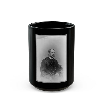 General George Henry Sharpe, Three-Quarter Length Portrait, Seated, Facing Right (U.S. Civil War) Black Coffee Mug-15oz-Go Mug Yourself