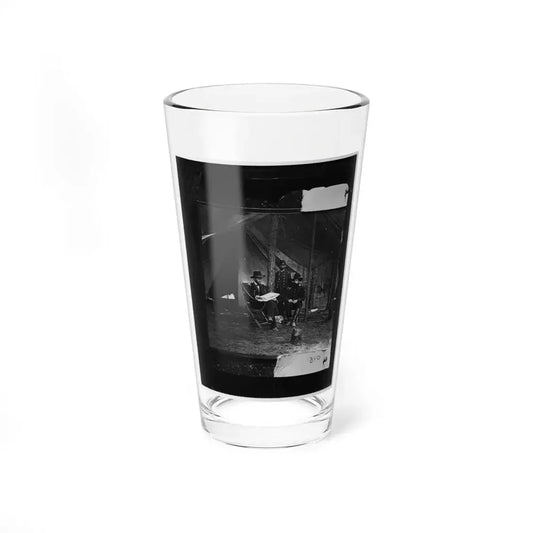 General Grant, Lt. Col. Bowers, And General Rawlins At Grant's Headquarters, Cold Harbor (U.S. Civil War) Pint Glass 16oz 16oz - Go Mug Yourself
