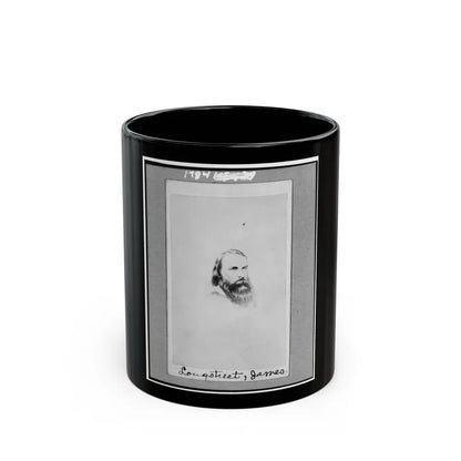 General James Longstreet, C.S.A., Head-And-Shoulders Portrait, Facing Slightly Right (U.S. Civil War) Black Coffee Mug 11oz - Go Mug Yourself
