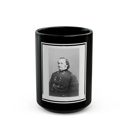 General Josiah Miller, Inspector General, Half-Length Portrait, Seated, Facing Left (U.S. Civil War) Black Coffee Mug 15oz - Go Mug Yourself