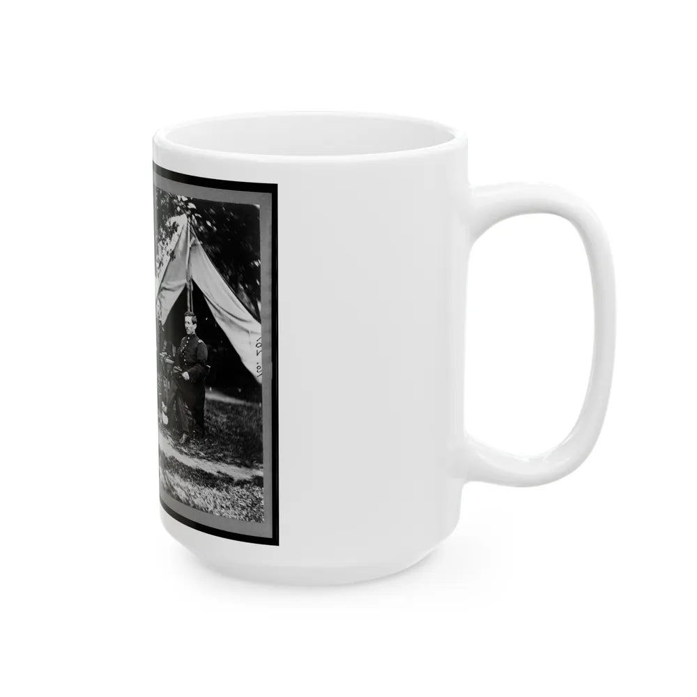 General Napoleon Bonaparte Mclaughlen And Staff Near Washington, D.C. (U.S. Civil War) White Coffee Mug-Go Mug Yourself