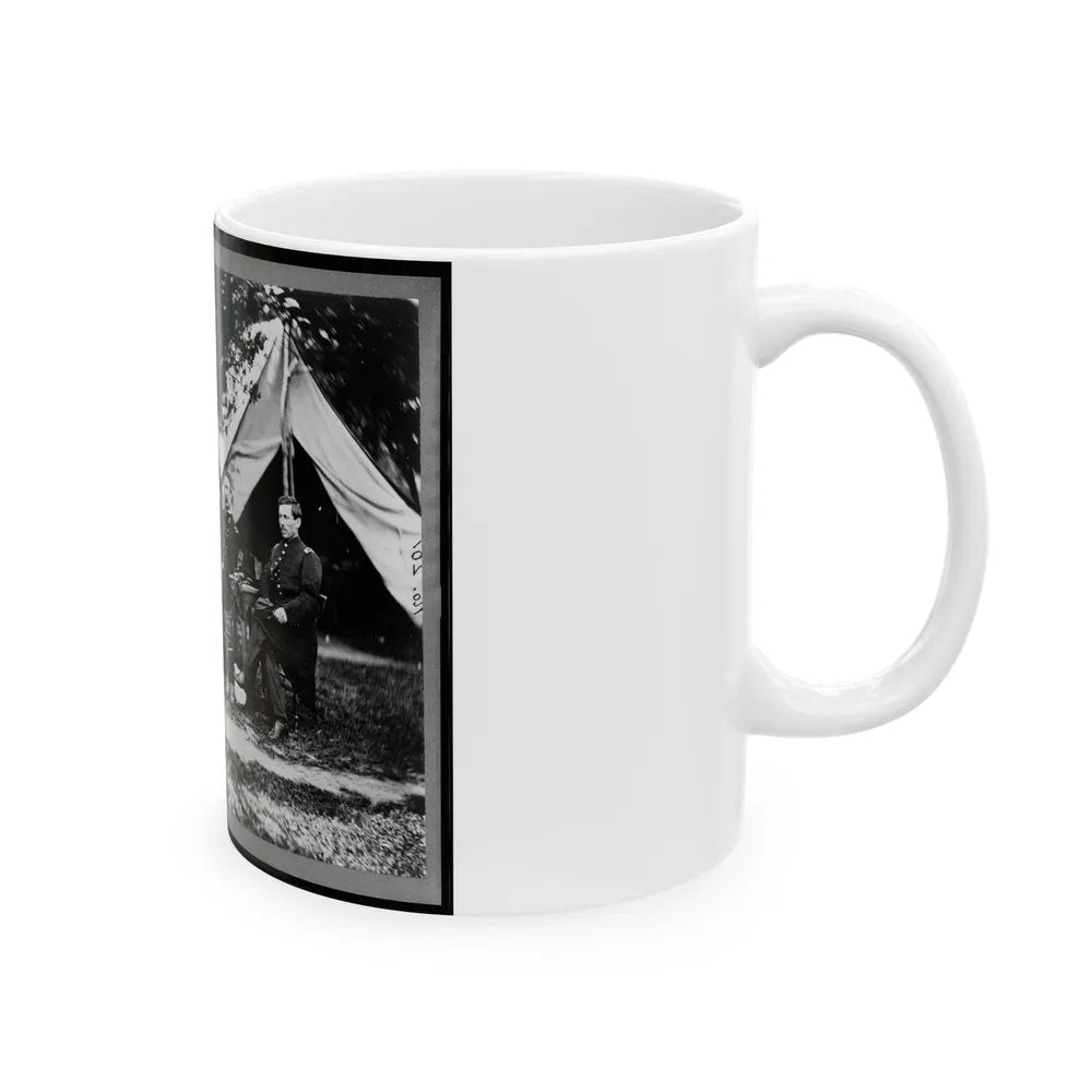 General Napoleon Bonaparte Mclaughlen And Staff Near Washington, D.C. (U.S. Civil War) White Coffee Mug-Go Mug Yourself