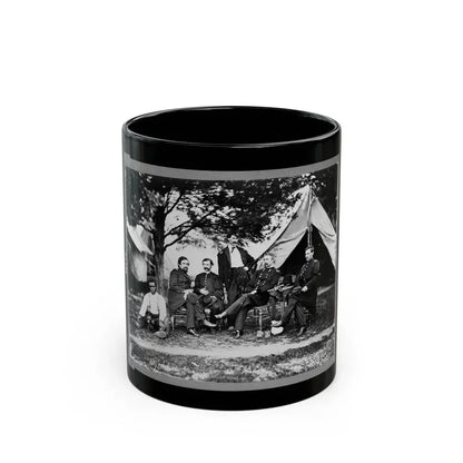 General Napoleon Bonaparte Mclaughlen And Staff Near Washington, D.C. (U.S. Civil War) Black Coffee Mug 11oz - Go Mug Yourself