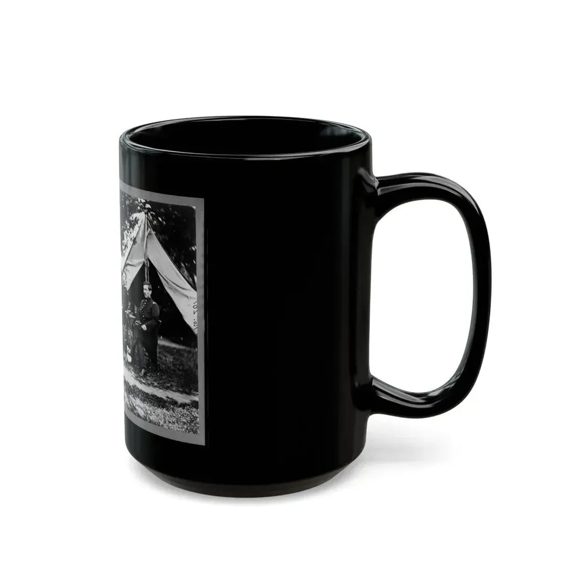 General Napoleon Bonaparte Mclaughlen And Staff Near Washington, D.C. (U.S. Civil War) Black Coffee Mug - Go Mug Yourself