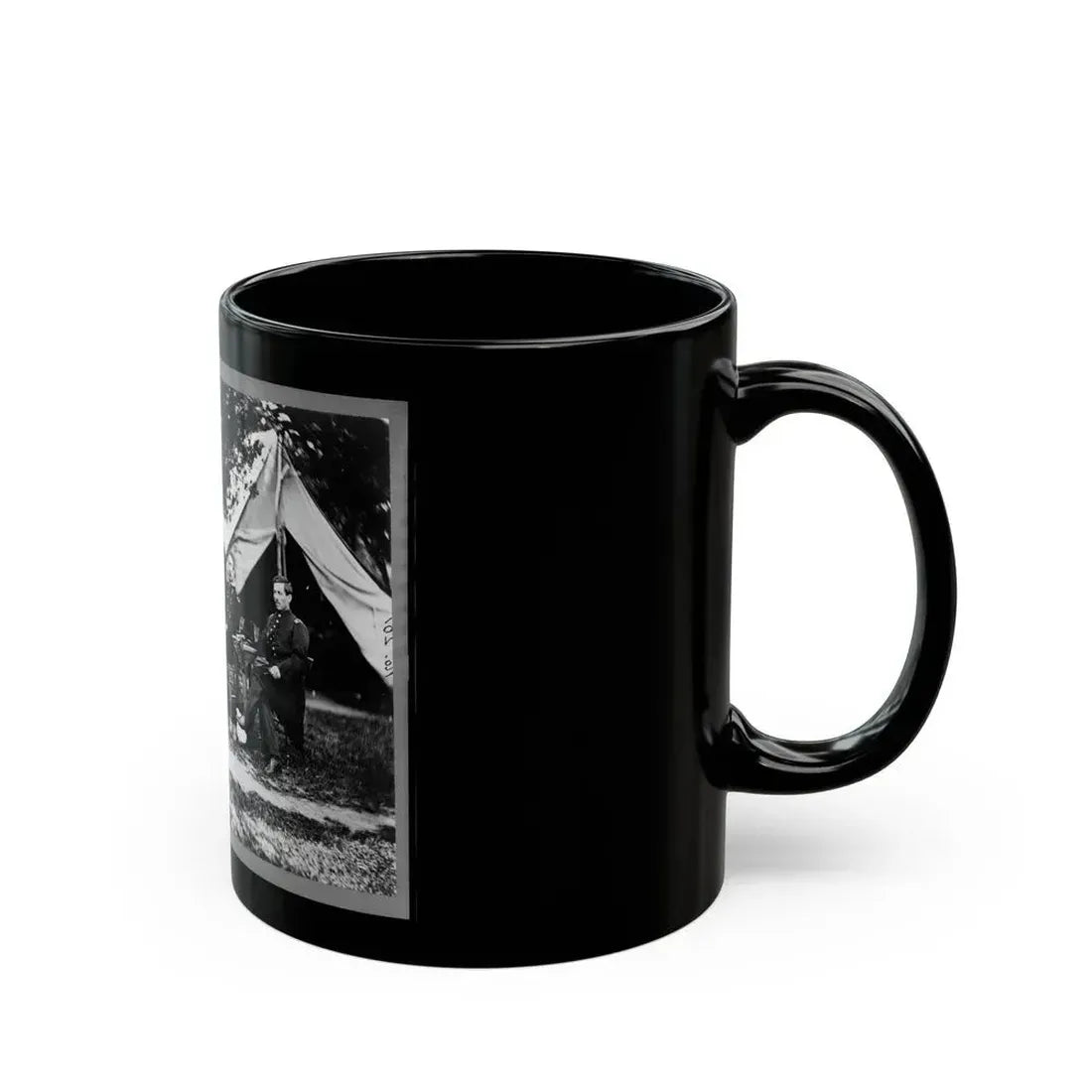 General Napoleon Bonaparte Mclaughlen And Staff Near Washington, D.C. (U.S. Civil War) Black Coffee Mug - Go Mug Yourself