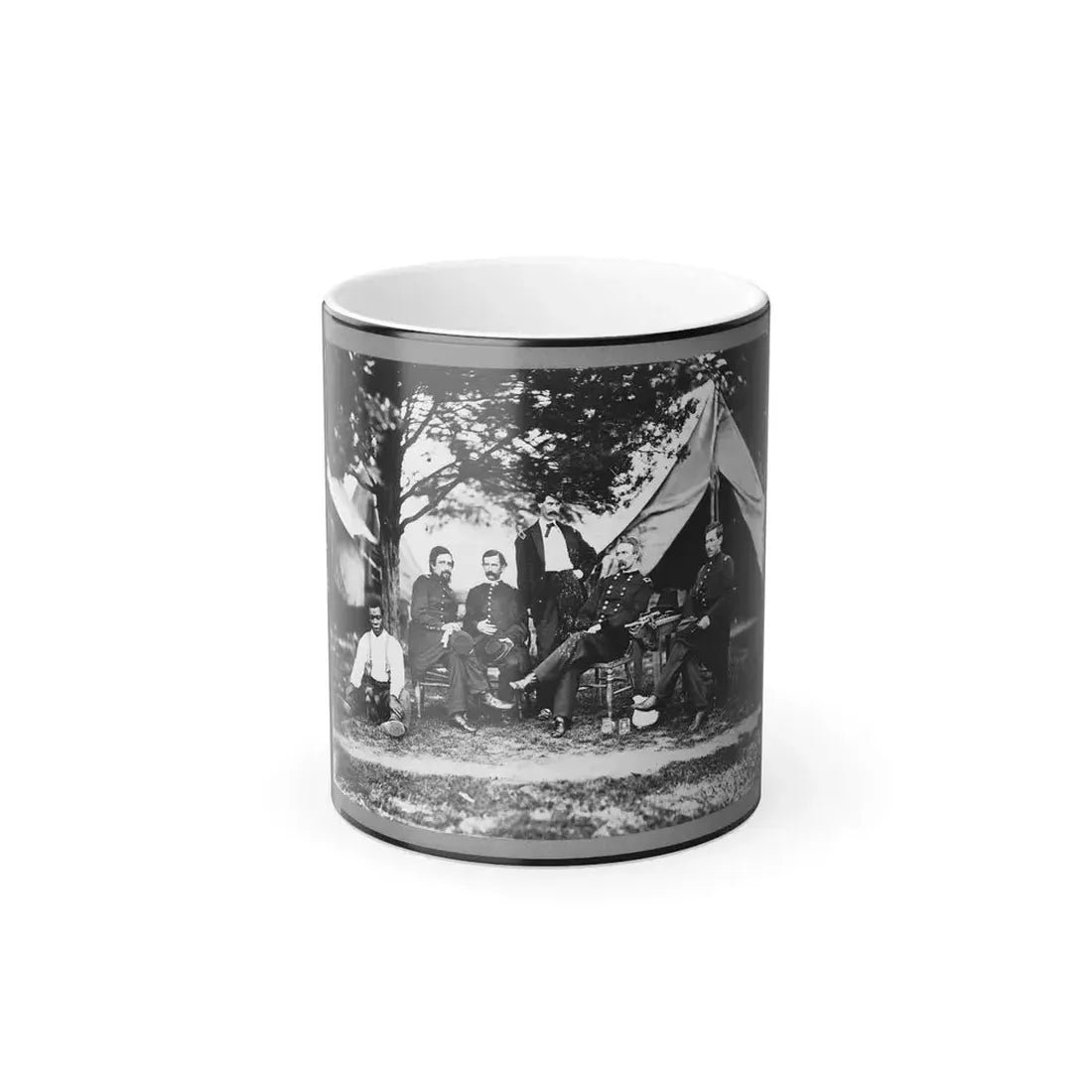 General Napoleon Bonaparte Mclaughlen and Staff Near Washington, D.C. (U.S. Civil War) Color Changing Coffee Mug 11oz - Go Mug Yourself