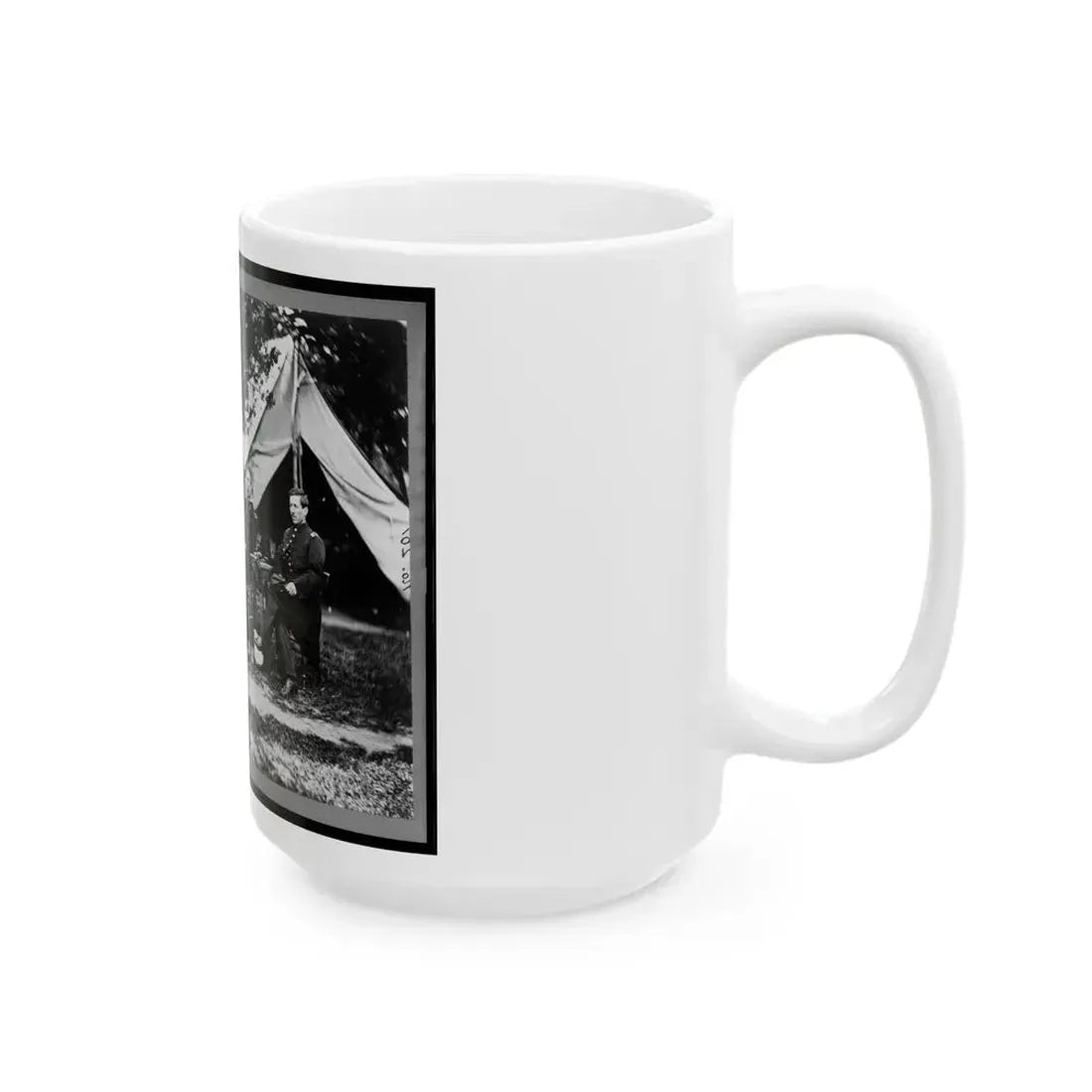 General Napoleon Bonaparte Mclaughlen And Staff Near Washington, D.C. (U.S. Civil War) White Coffee Mug - Go Mug Yourself