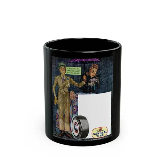 General Tire advertisement, 1941 - Black Coffee Mug 11oz - Go Mug Yourself