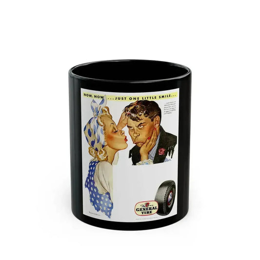 General Tire advertisement, 1942 - Black Coffee Mug 11oz - Go Mug Yourself