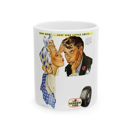 General Tire advertisement, 1942 - White Coffee Mug 11oz - Go Mug Yourself