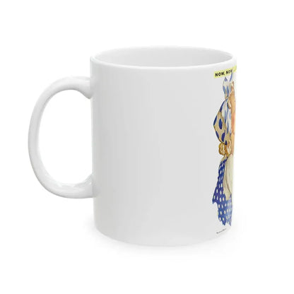General Tire advertisement, 1942 - White Coffee Mug - Go Mug Yourself