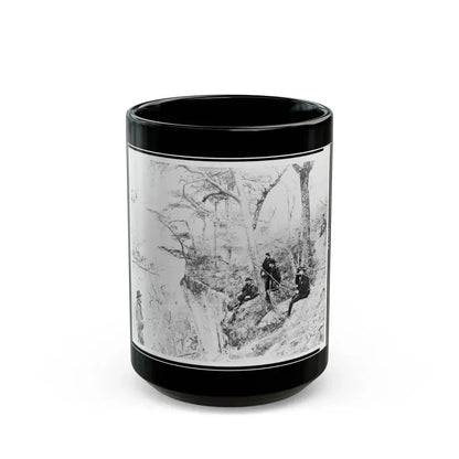 General Ulysses S. Grant And Five Other Men On Lookout Mountain, Tennessee (U.S. Civil War) Black Coffee Mug 15oz - Go Mug Yourself