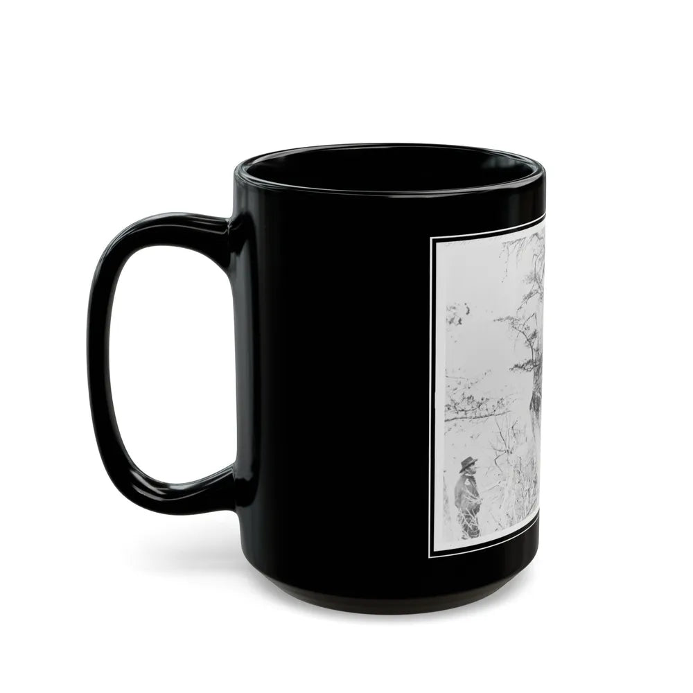 General Ulysses S. Grant And Five Other Men On Lookout Mountain, Tennessee (U.S. Civil War) Black Coffee Mug-Go Mug Yourself