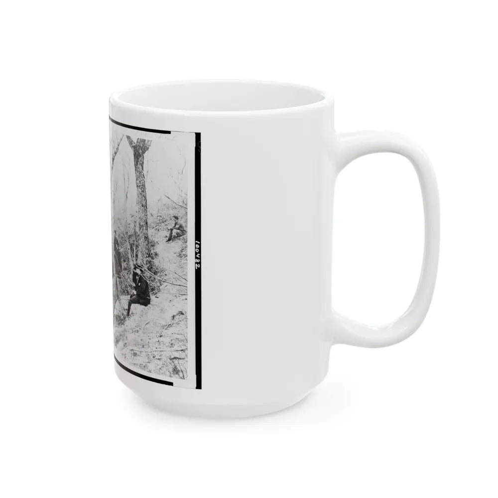 General Ulysses S. Grant And Five Other Men On Lookout Mountain, Tennessee (U.S. Civil War) White Coffee Mug-Go Mug Yourself