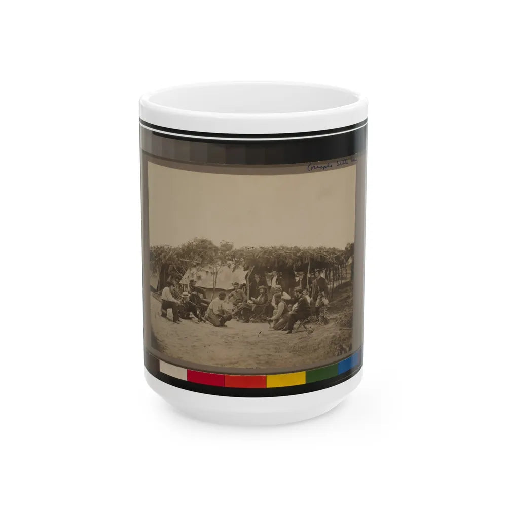 General Willcox's Headquarters, In Front Of Petersburg, Va. (U.S. Civil War) White Coffee Mug-15oz-Go Mug Yourself