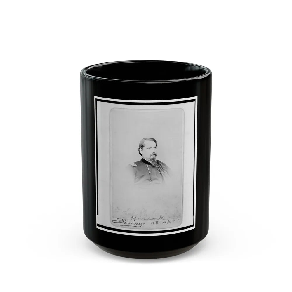 General Winfield Scott Hancock, Head-And-Shoulders Portrait, In Uniform, Facing Right (U.S. Civil War) Black Coffee Mug-15oz-Go Mug Yourself