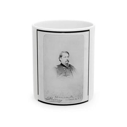 General Winfield Scott Hancock, Head-And-Shoulders Portrait, In Uniform, Facing Right (U.S. Civil War) White Coffee Mug-11oz-Go Mug Yourself