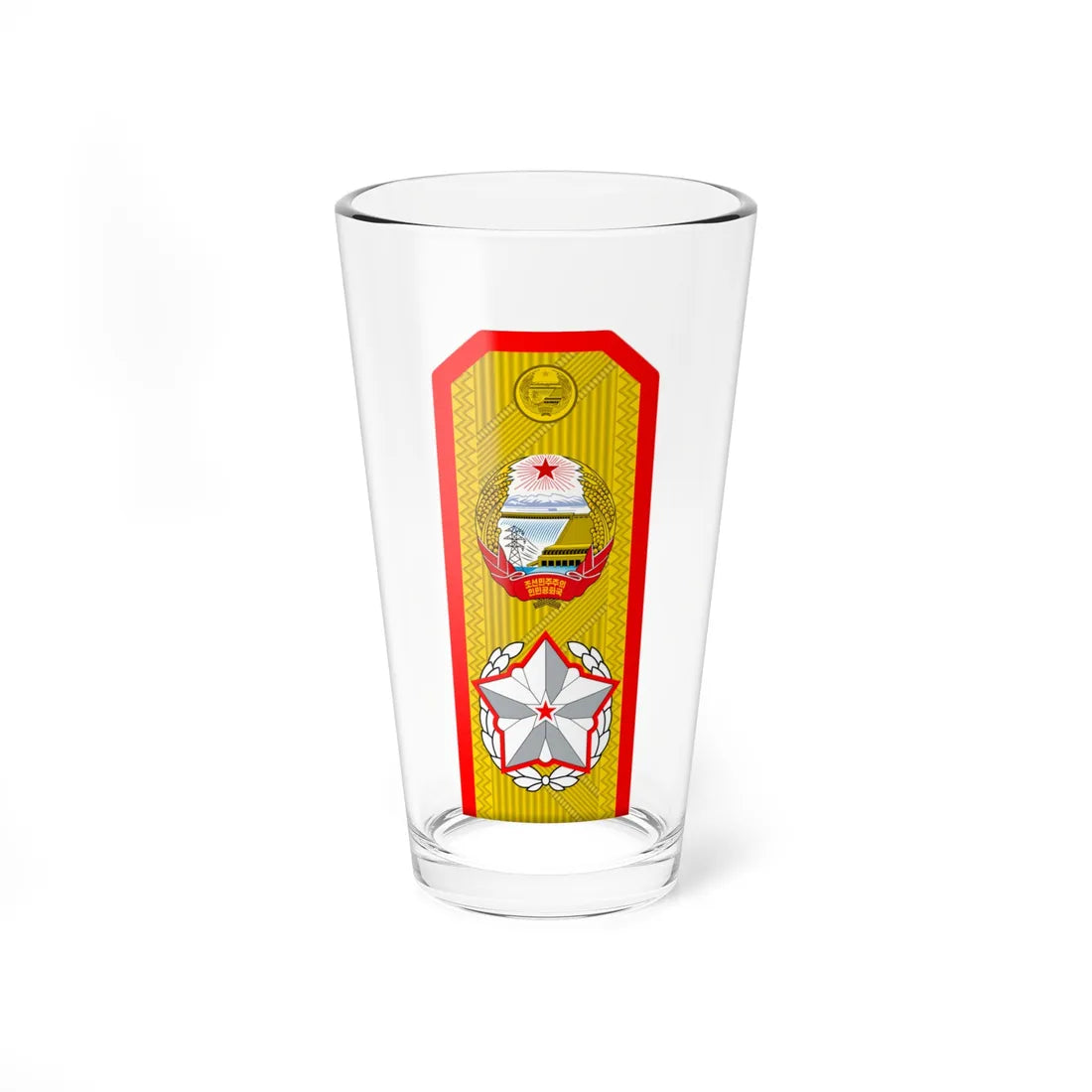 Generalissimo rank insignia North Korea V (Korea) (Military Rank) Pint Glass 16oz 16oz - Go Mug Yourself