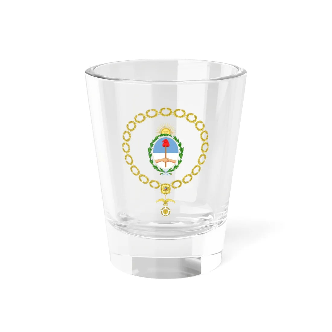 Generic Coat of Arms of the President of Argentina Chilean Order of Merit (Argentina) (Coat of Arms) Shot Glass 1.5oz 1.5oz - Go Mug Yourself