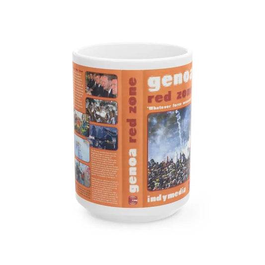 GENOA RED ZONE WHATEVER FORCE NECESSARY (VHS COVER) - White Coffee Mug 15oz - Go Mug Yourself