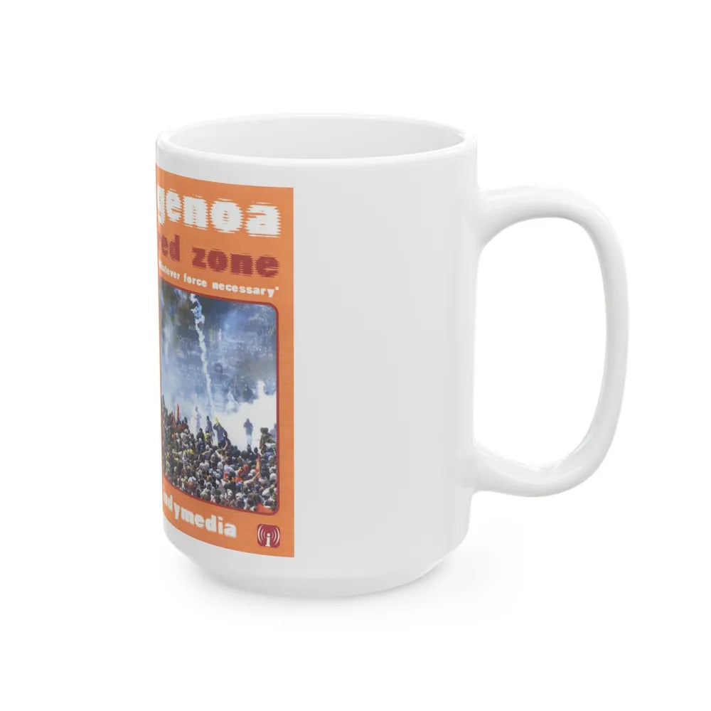 GENOA RED ZONE WHATEVER FORCE NECESSARY (VHS COVER) - White Coffee Mug-Go Mug Yourself