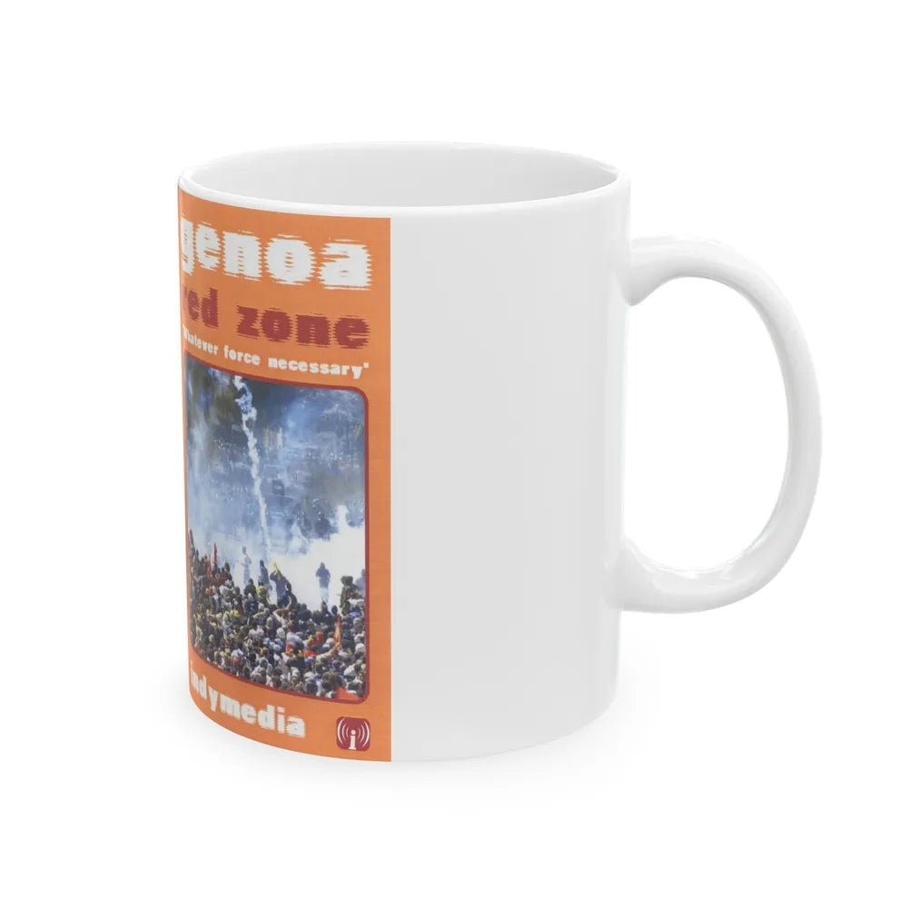 GENOA RED ZONE WHATEVER FORCE NECESSARY (VHS COVER) - White Coffee Mug-Go Mug Yourself