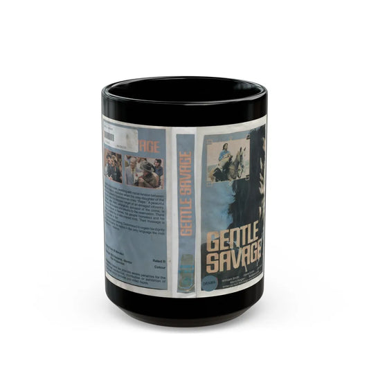 GENTLE SAVAGE (VHS COVER) - Black Coffee Mug-15oz-Go Mug Yourself