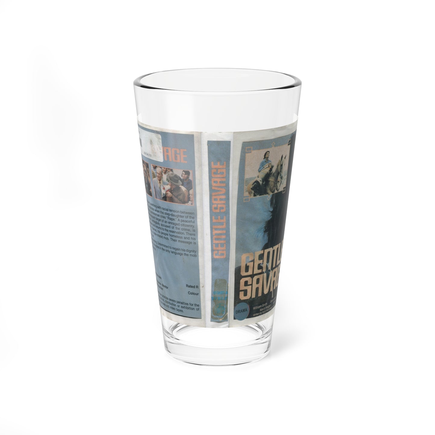 GENTLE SAVAGE (VHS COVER) Pint Glass 16oz-16oz-Go Mug Yourself