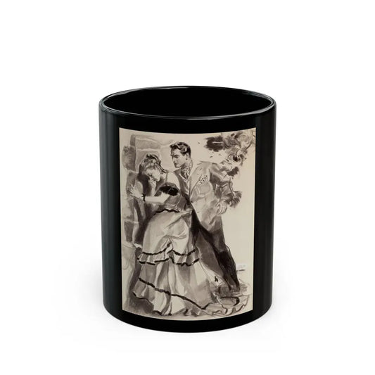 Gentleman Consoling Woman, magazine story illustration, circa 1930s - Black Coffee Mug 11oz - Go Mug Yourself