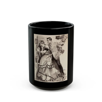 Gentleman Consoling Woman, magazine story illustration, circa 1930s - Black Coffee Mug 15oz - Go Mug Yourself
