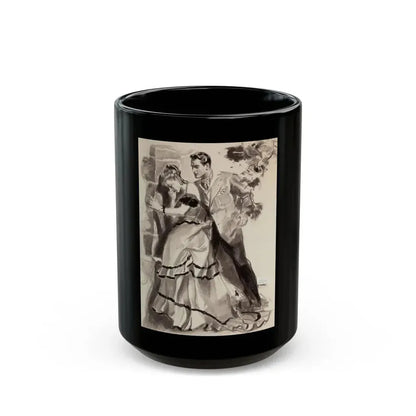 Gentleman Consoling Woman, magazine story illustration, circa 1930s - Black Coffee Mug 15oz - Go Mug Yourself