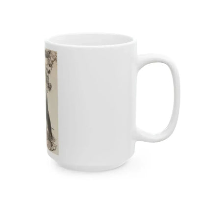 Gentleman Consoling Woman, magazine story illustration, circa 1930s - White Coffee Mug - Go Mug Yourself