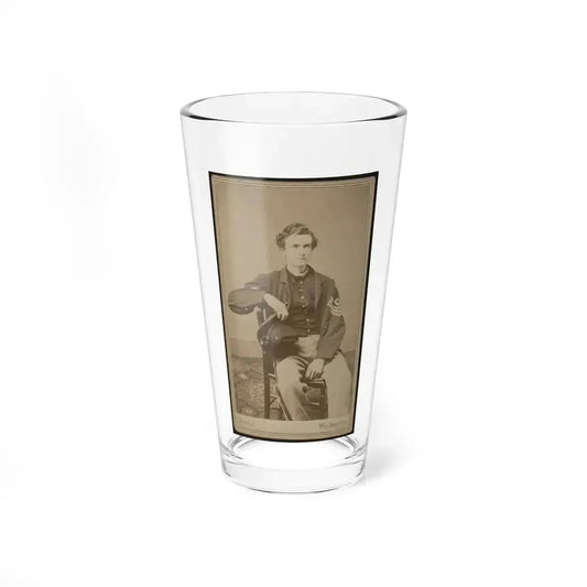 Geo. B. Field, Three-Quarter Length Studio Portrait, Sitting In Chair, Facing Slightly Right, Wearing Military Uniform (U.S. Civil War) Pint Glass 16oz 16oz - Go Mug Yourself