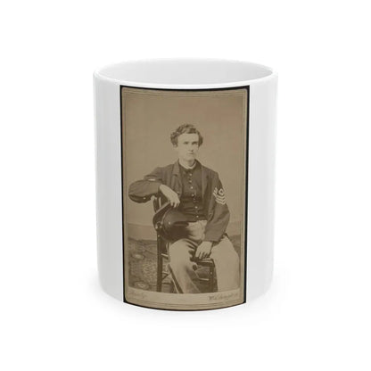 Geo. B. Field, Three-Quarter Length Studio Portrait, Sitting In Chair, Facing Slightly Right, Wearing Military Uniform (U.S. Civil War) White Coffee Mug 11oz - Go Mug Yourself