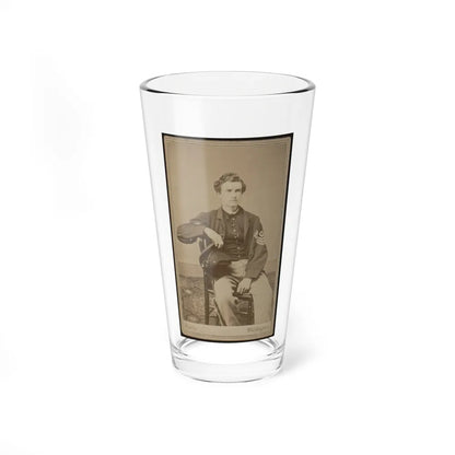 Geo. B. Field, Three-Quarter Length Studio Portrait, Sitting In Chair, Facing Slightly Right, Wearing Military Uniform (U.S. Civil War) Pint Glass 16oz-16oz-Go Mug Yourself