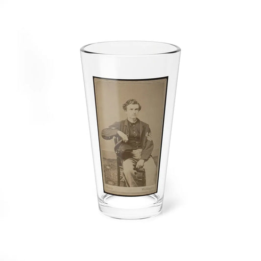 Geo. B. Field, Three-Quarter Length Studio Portrait, Sitting In Chair, Facing Slightly Right, Wearing Military Uniform (U.S. Civil War) Pint Glass 16oz-16oz-Go Mug Yourself