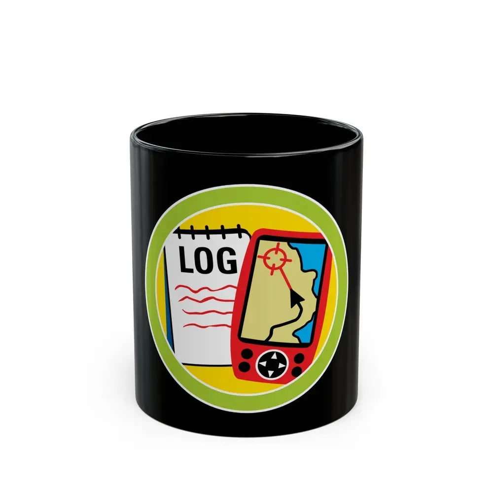 Geocache (Boy Scout Merit Badge) Black Coffee Mug 11oz - Go Mug Yourself