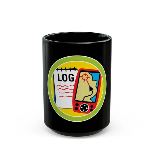 Geocache (Boy Scout Merit Badge) Black Coffee Mug 15oz - Go Mug Yourself