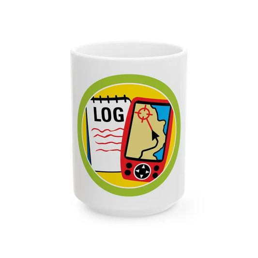 Geocache (Boy Scout Merit Badge) White Coffee Mug-15oz-Go Mug Yourself